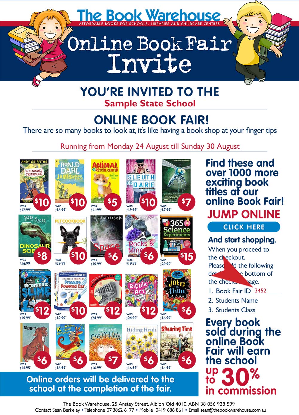 St Ambrose's Book Fair Online Invite